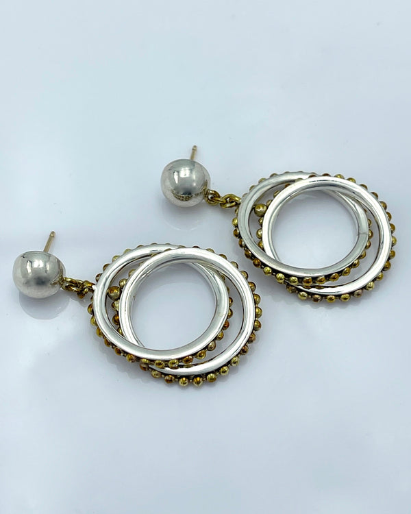 Vaubel Designs Double Beaded Loop Drop Earrings