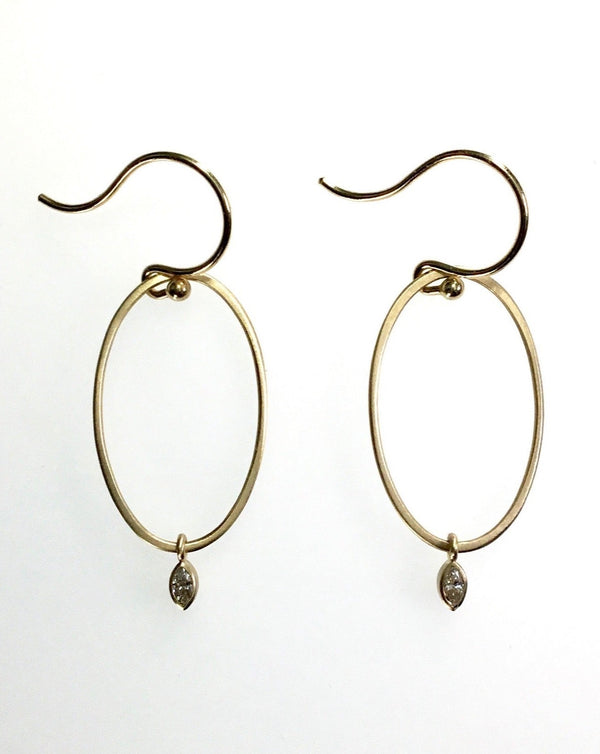 Carla Caruso Oval & Diamond Earrings
