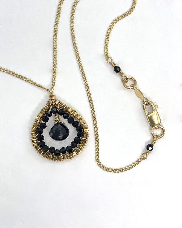 Dana Kellin Black Spinel Drop Necklace