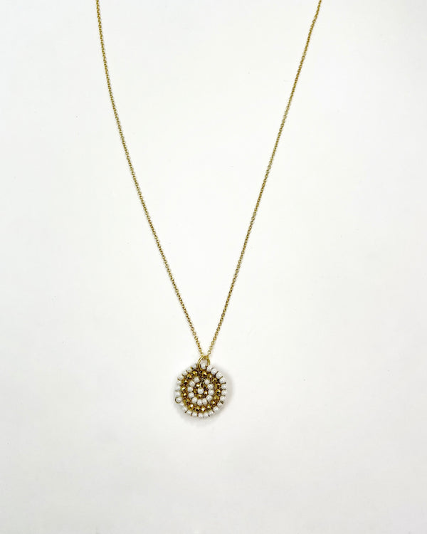 Danielle Welmond Pearl & Pyrite Necklace