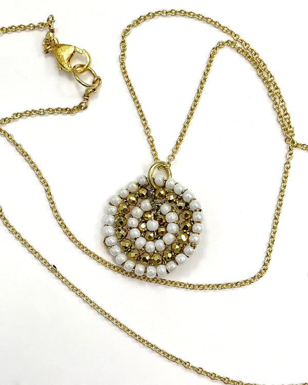 Danielle Welmond Pearl & Pyrite Necklace