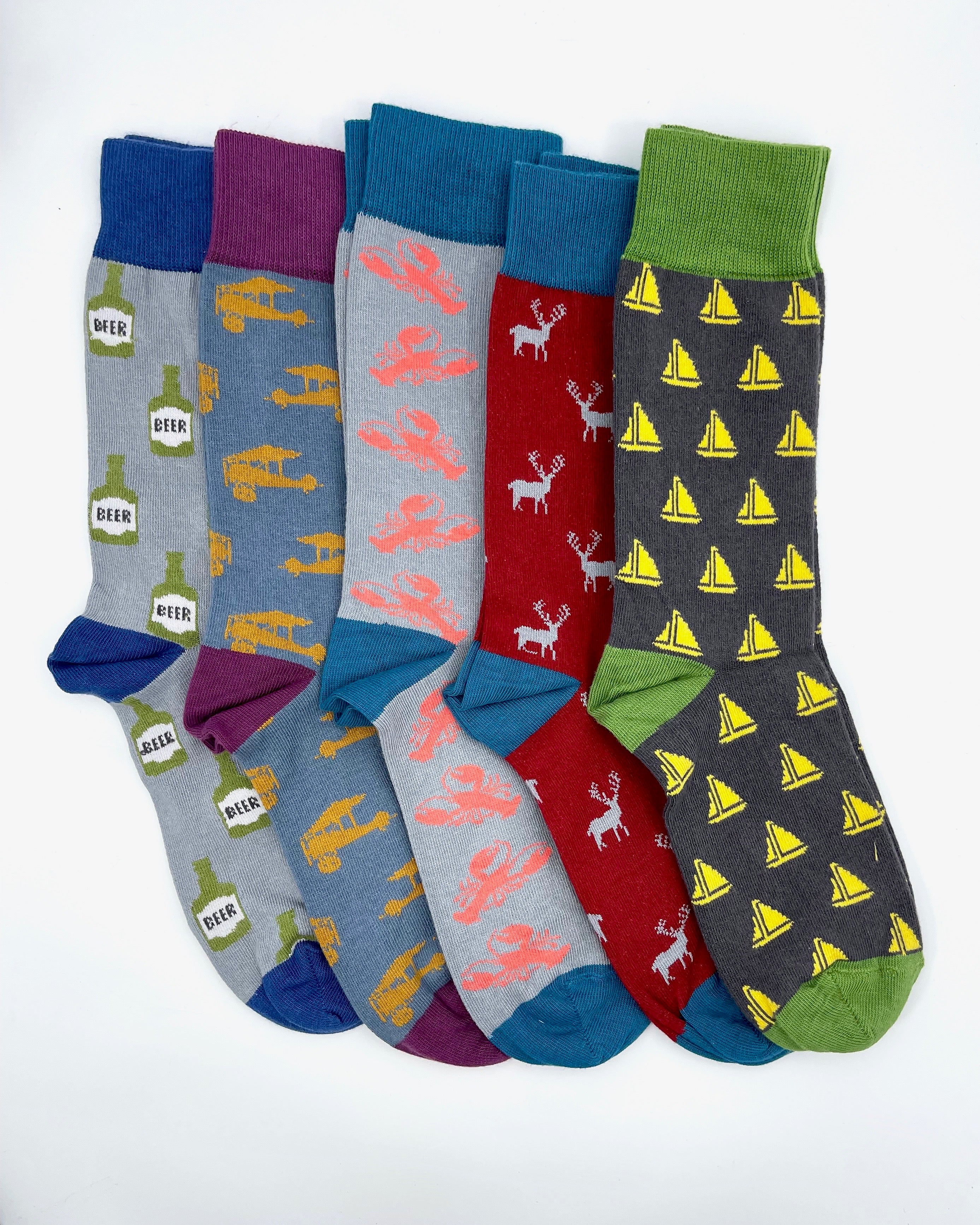 Mens Organic Cotton Crew Socks MOTTO Harvard Square