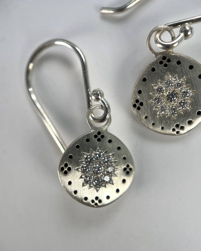 Adel Chefridi Cluster Diamond Earrings