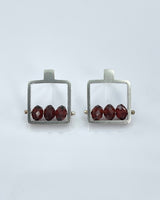 Ashka Dymel Square Frame Earrings