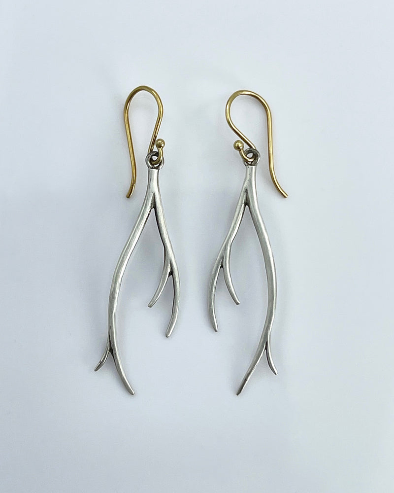 Annette Ferdinandsen Small Silver Vein Earrings