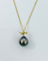Twig and Black Pearl Necklace
