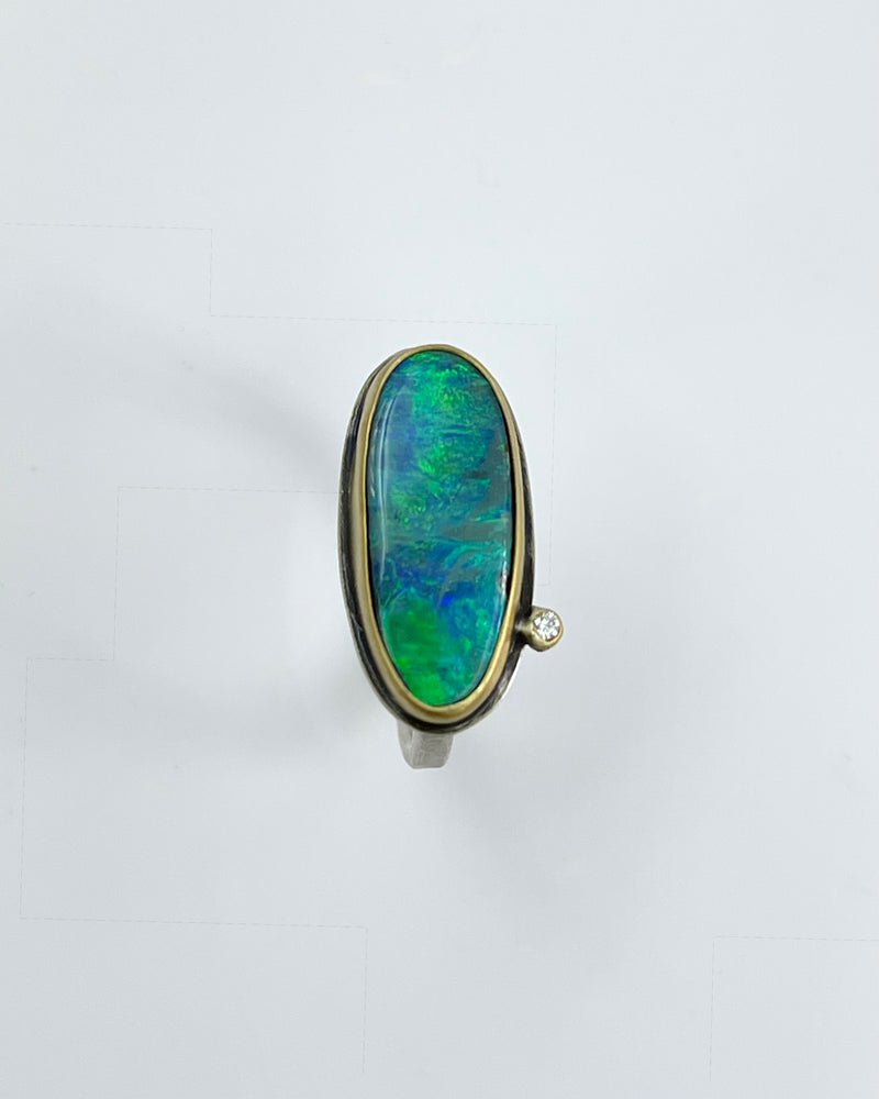 Ananda Khalsa Boulder Opal Ring