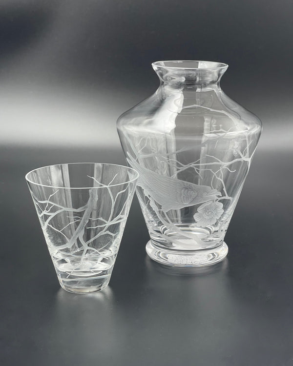 Engraved Crystal Bedside Decanters