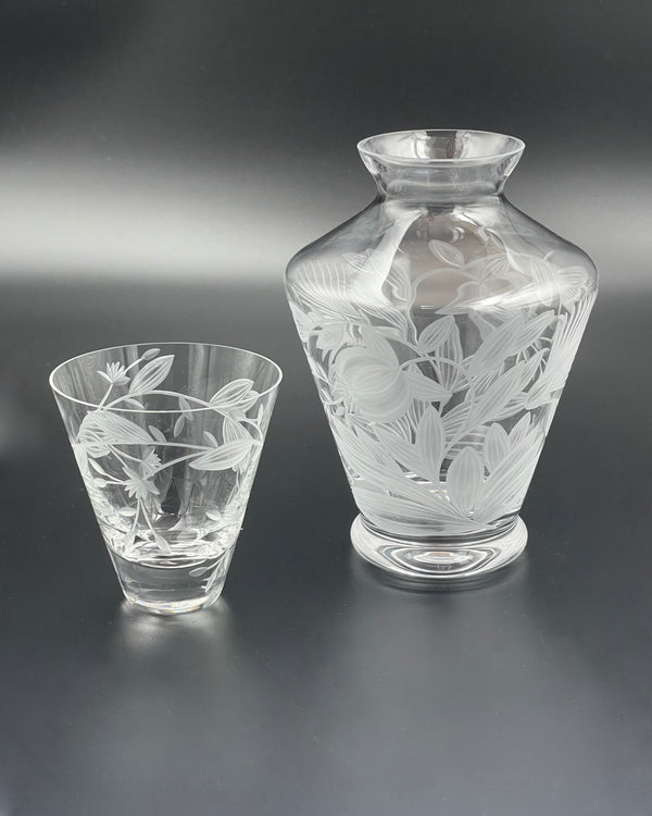 Engraved Crystal Bedside Decanters