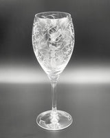 Engraved Crystal Wine Red Goblets