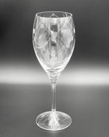 Engraved Crystal Wine Red Goblets