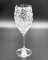 Engraved Crystal Wine Red Goblets