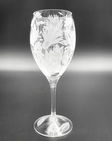 Engraved Crystal Wine Red Goblets