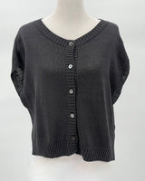 Basco Cotton Vest, Charcoal Black