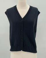 Basco Knit Vest, Charcoal