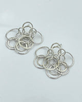 Biba Schutz Bright Silver Cluster Earrings