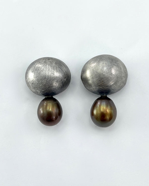 Biba Schutz Silver and Pearl Earrings