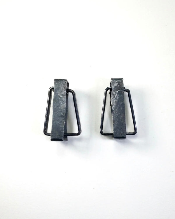 Biba Schutz Oxidized Silver Earrings