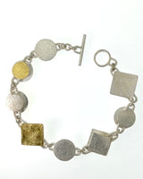 Biba Schutz Square Link Bi-Metal Bracelet