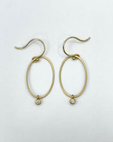Carla Caruso Oval & Diamond Earrings