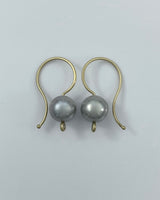 Carla Caruso Big Pearl & Diamond Drop Earrings