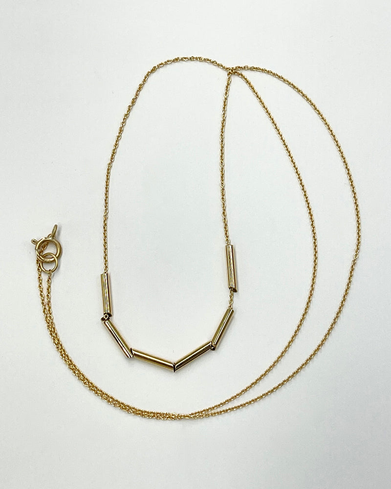 Carla Caruso Scaled Tubular Mirror Necklace