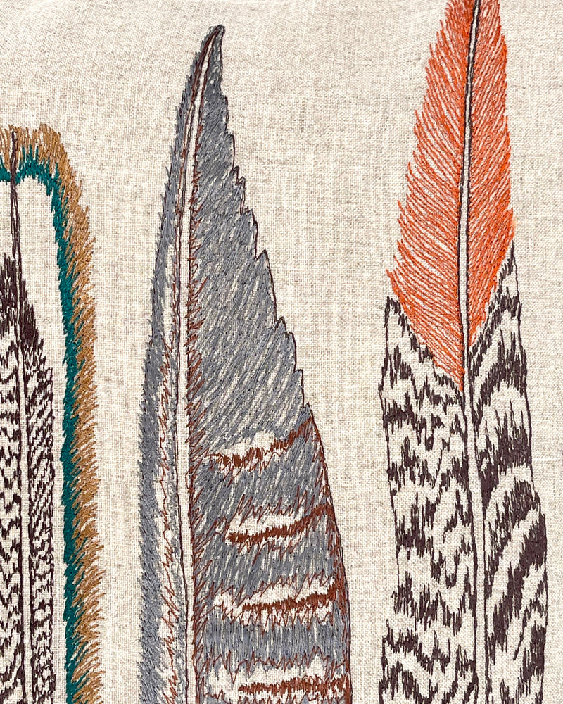 Large Feathers 16" Square Pillow