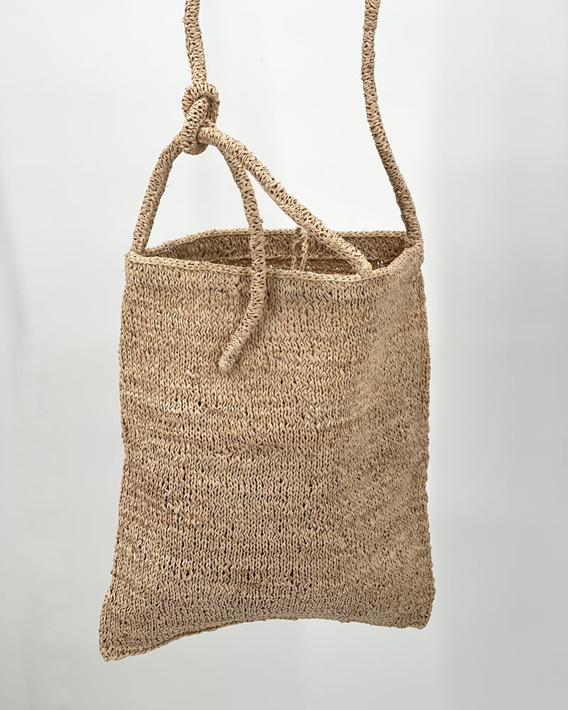Sophie Digard Natural White Knit Bags
