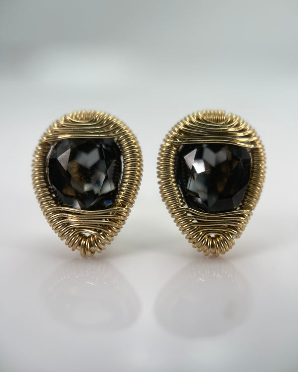 Dana Kellin Silver Night Crystal Earrings