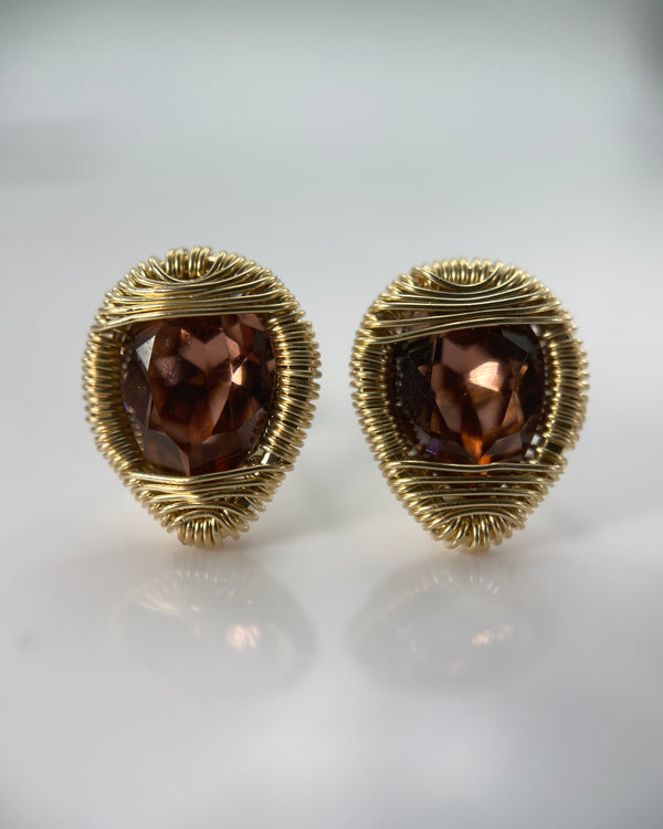 Dana Kellin Blush Crystal Earrings