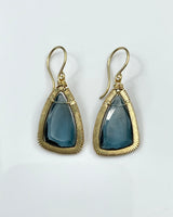 Dana Kellin London Blue Quartz Triangular Earrings