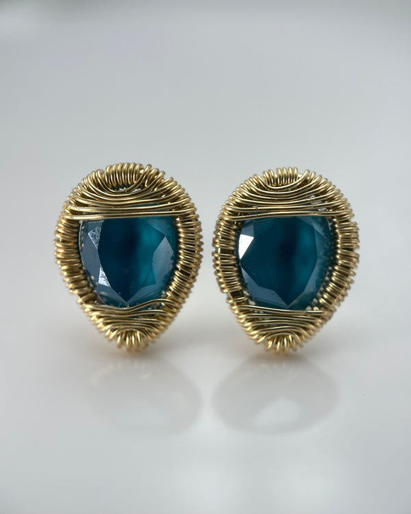 Dana Kellin Azure Blue Crystal Earrings