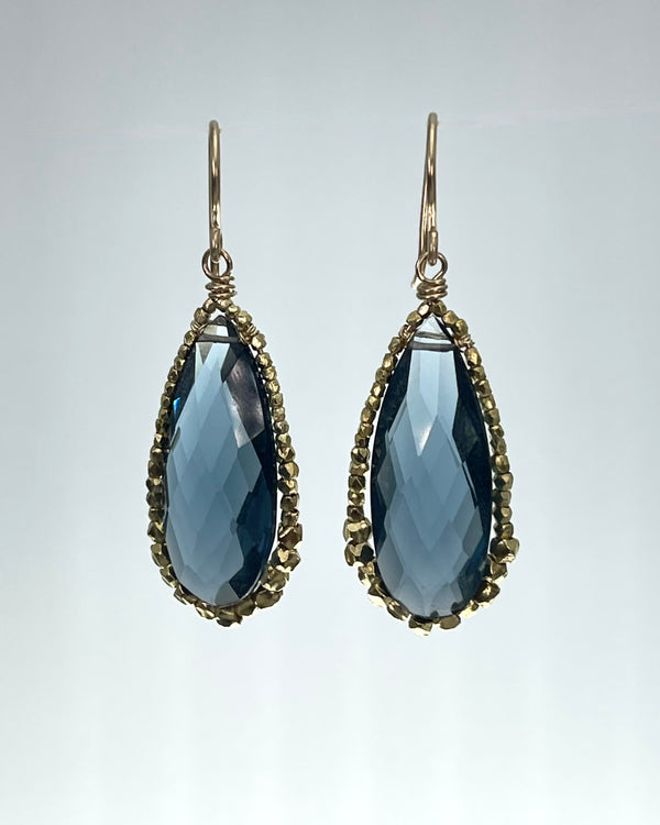 Dana Kellin London Blue Quartz Earrings
