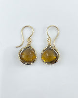 Dana Kellin Whiskey Quartz Teardrop Earrings
