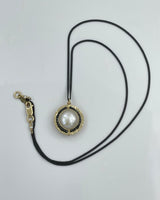 Dana Kellin Pearl & Dark Silver Necklace