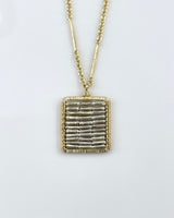 Dana Kellin Square Silver Pendant Necklace