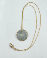 Dana Kellin Rainbow Moonstone and Aquamarine Necklace