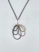 Dana Kellin Dark Silver and Gold Necklace