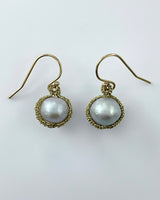 Silver Pearl Drop Earrings