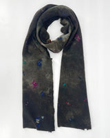 Shibori Raw Coil Scarf, Blossoms