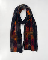 Shibori Raw Coil Scarf, Vert Geo
