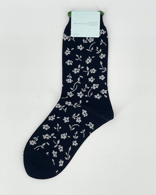 Calico Cotton Crew Socks