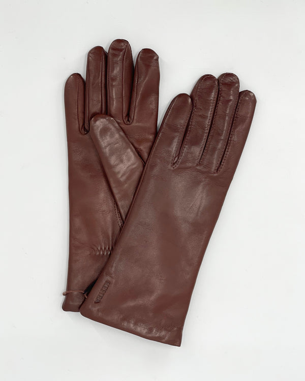 Hestra Elisabeth Leather Gloves in Chestnut