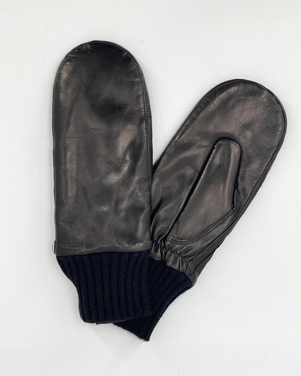Hestra Tina Leather Mittens, Black