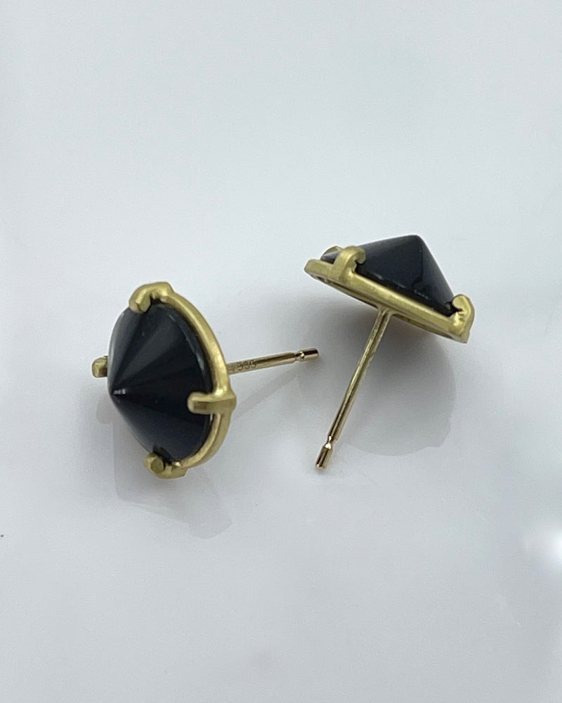 Heather Guidero Black Jade Cone Earrings