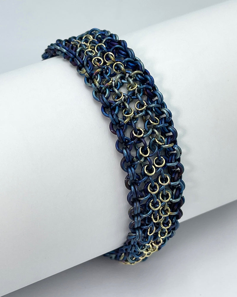 Alison Evan Blue Titanium Narrow Scatter Bracelet