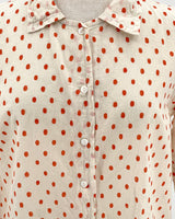 Orange Oval Button Shirt