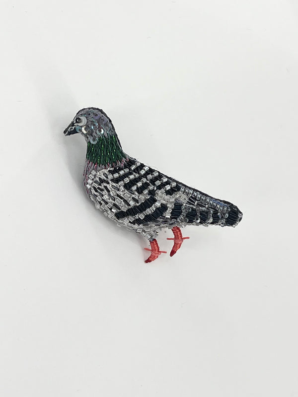 Homing Pigeon Brooch