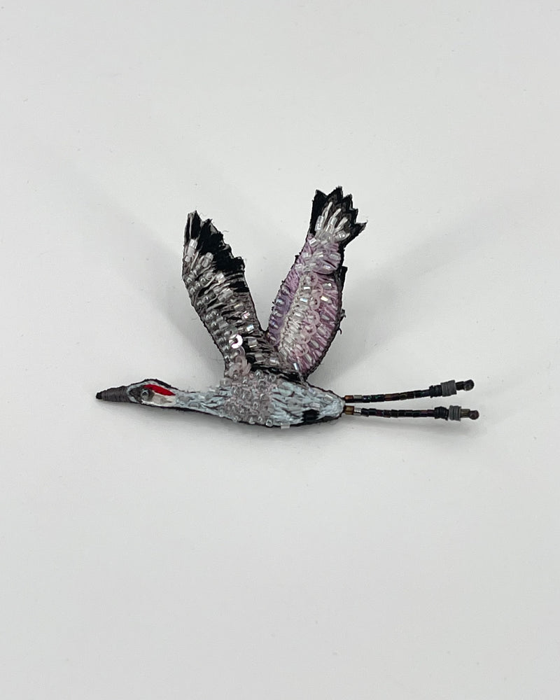 Sandhill Crane Brooch
