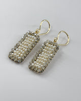Dana Kellin Crystal, Pearl, & Silver Earrings